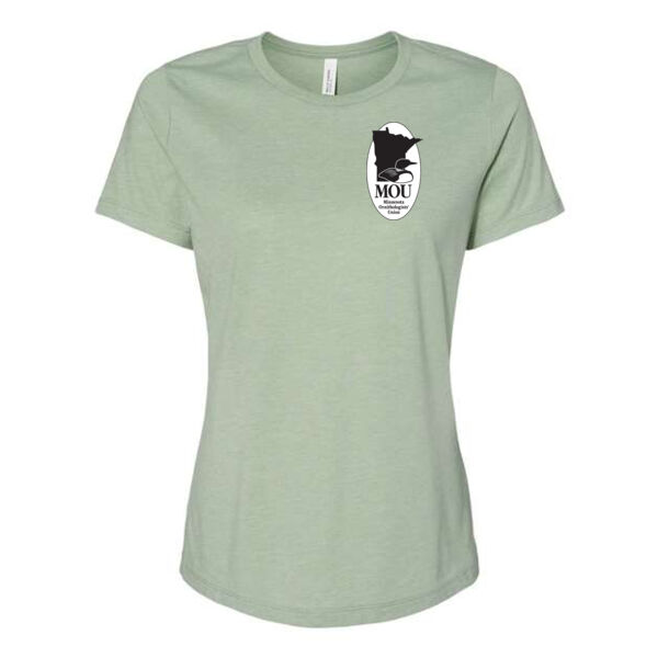 BELLA + CANVAS - Women’s Relaxed Fit Heather CVC Tee - Printed Logo Thumbnail