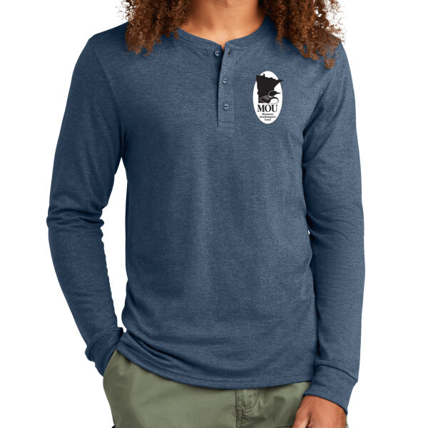 District® Perfect Tri® Long Sleeve Henley - Printed Logo Thumbnail