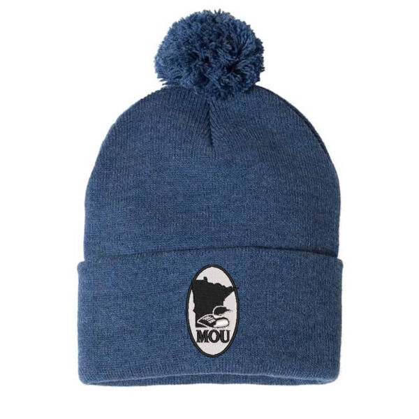 Sportsman - 12" Pom-Pom Cuffed Beanie - Embroidered Logo Thumbnail