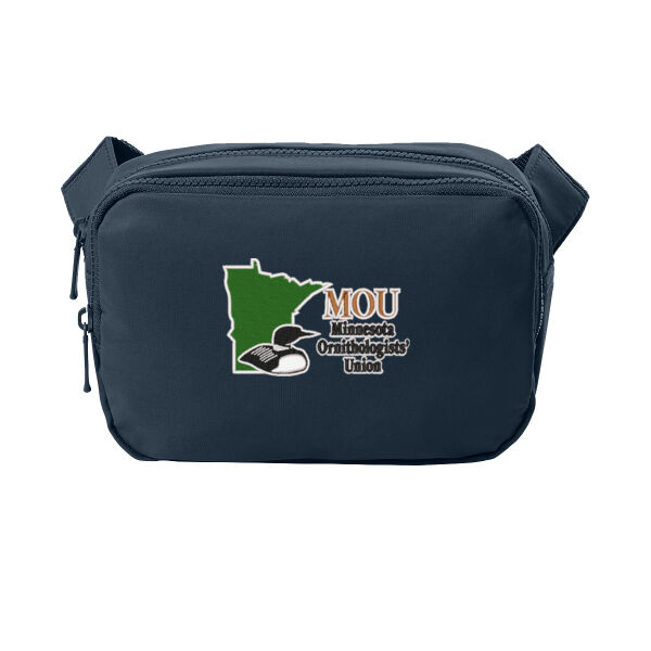 Port Authority® Matte Dual-Compartment Crossbody - Embroidered Logo  Thumbnail